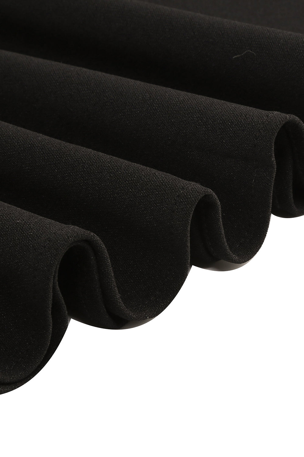 Svart A-linje Långärmad 1950-tals Klänning med Spets