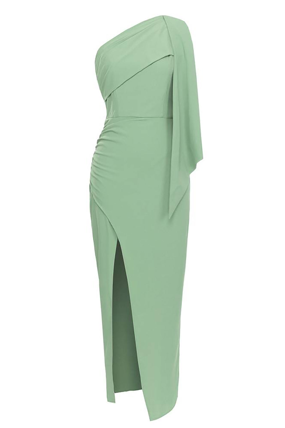 Blå En Axel Bodycon Lång Cocktail Klänning