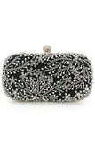Glittrande svart strass pärlstav Party Clutch