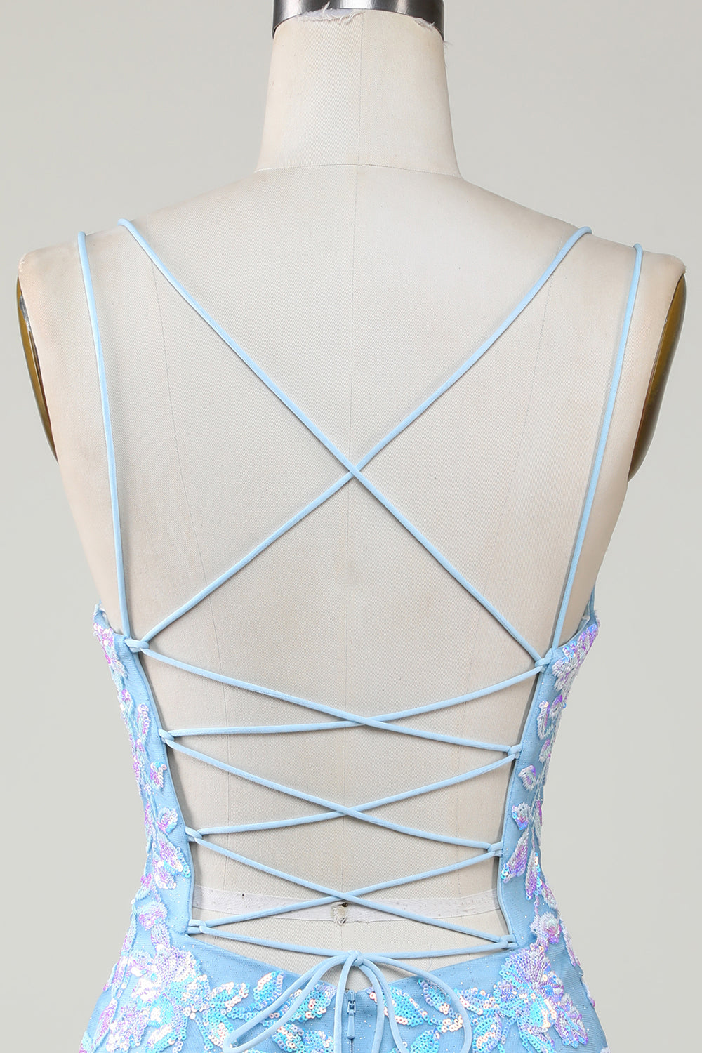 Bodycon Spaghettiband Festklänning med Aqqliques