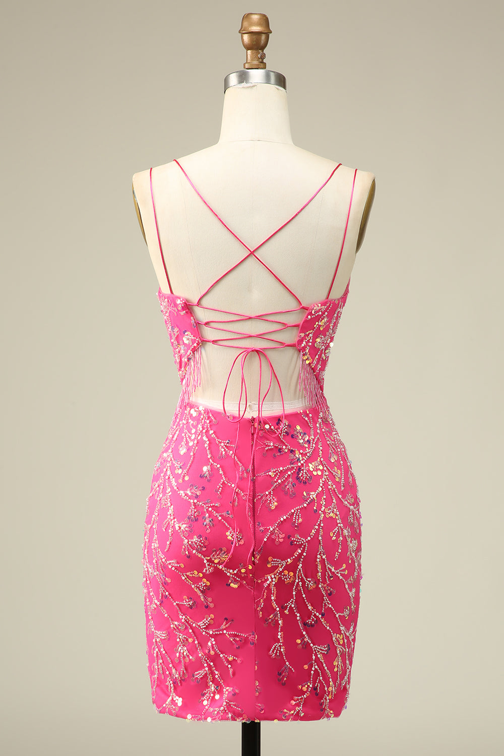 Elegant Korsett Tillbaka Bodycon Homecoming Klänning Med Tofs
