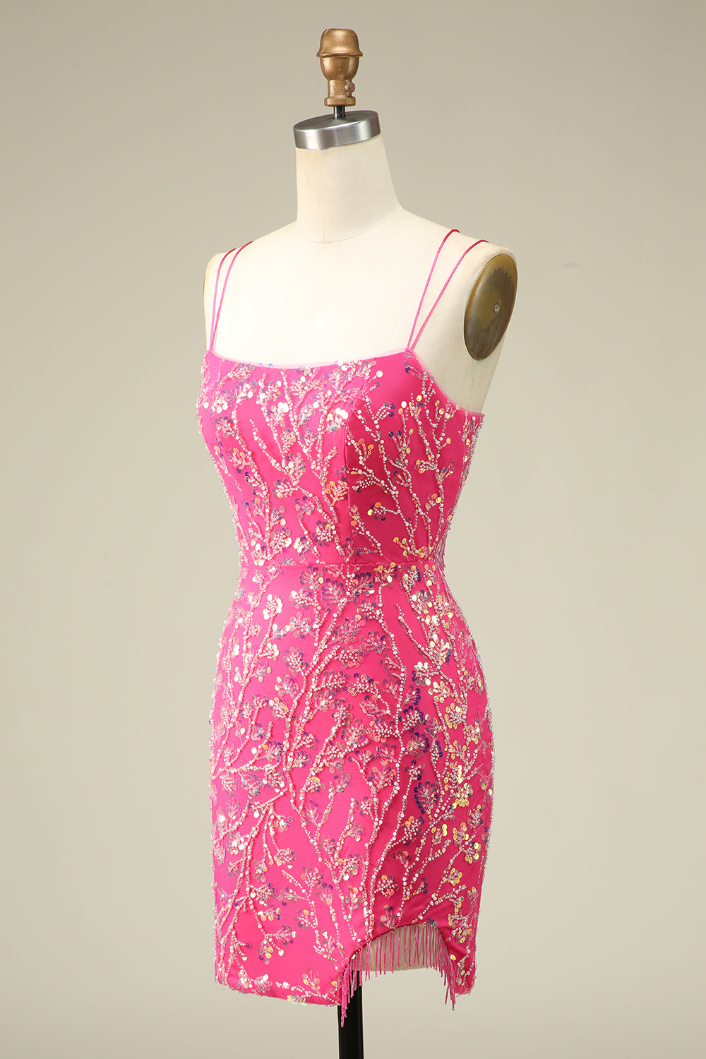 Elegant Korsett Tillbaka Bodycon Homecoming Klänning Med Tofs