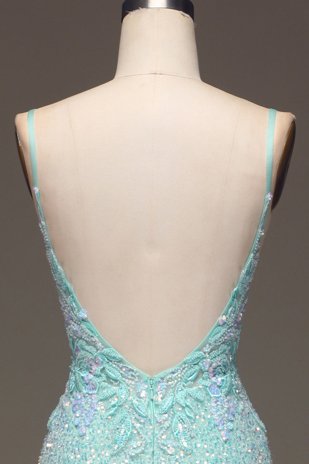 Paljetter Glittrande sjöjungfru Balklänning med slits