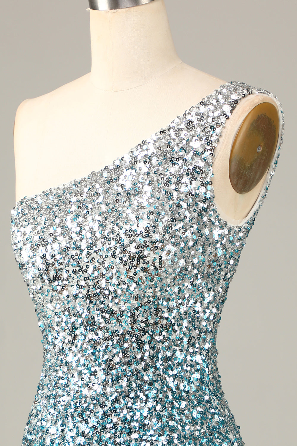 Sparkly Bodycon Blå paljetter Kort Homecoming Klänning med tofs