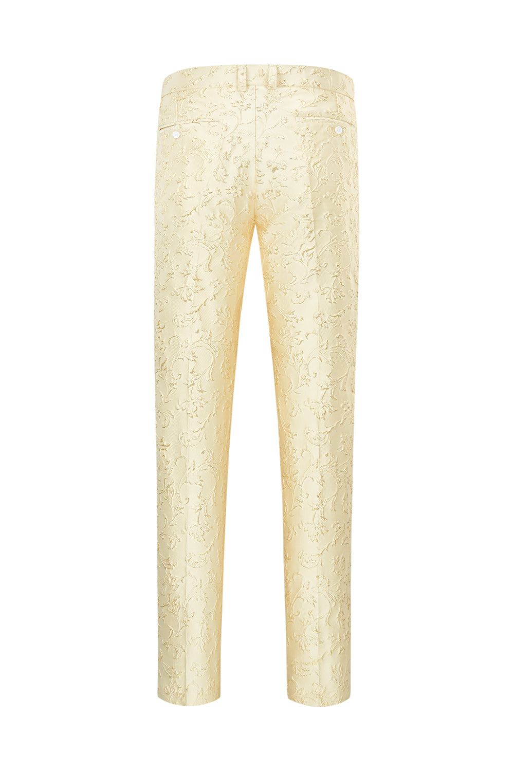 Champagne Sjal Slag En Knapp Jacquard Balkostymer För Män