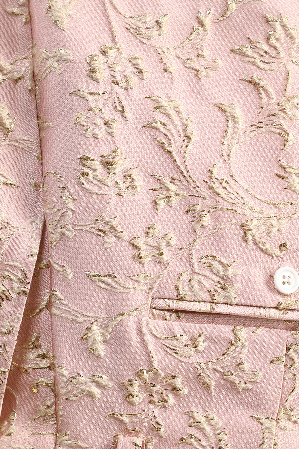 Ljusrosa Sjal Slag Jacquard Baldräkter för Män