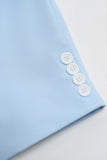 Ljusblå Peak Lapel 2-Delade Baldräkter för Män