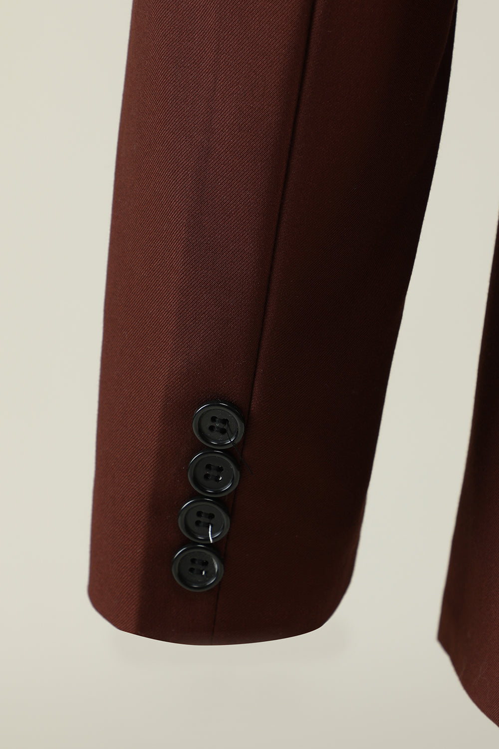 Brun 2-Delad Hackade Kavajbruna Herrdräkter