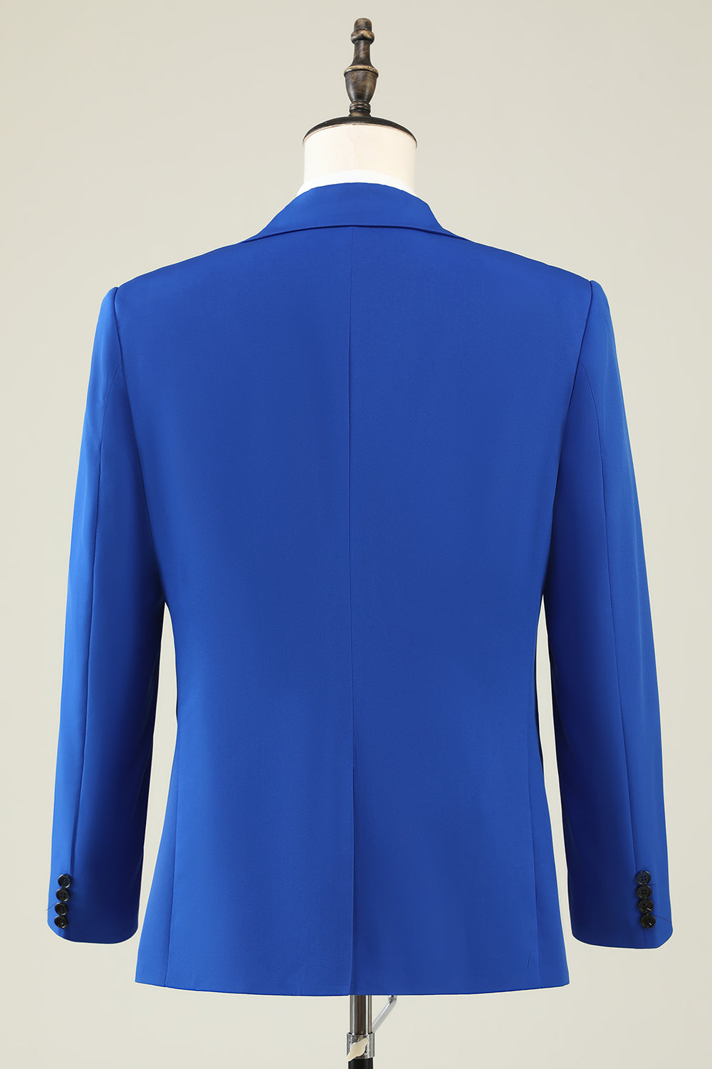 Blå Slim Fit Peak Slag En Knapp Baldräkter för Män