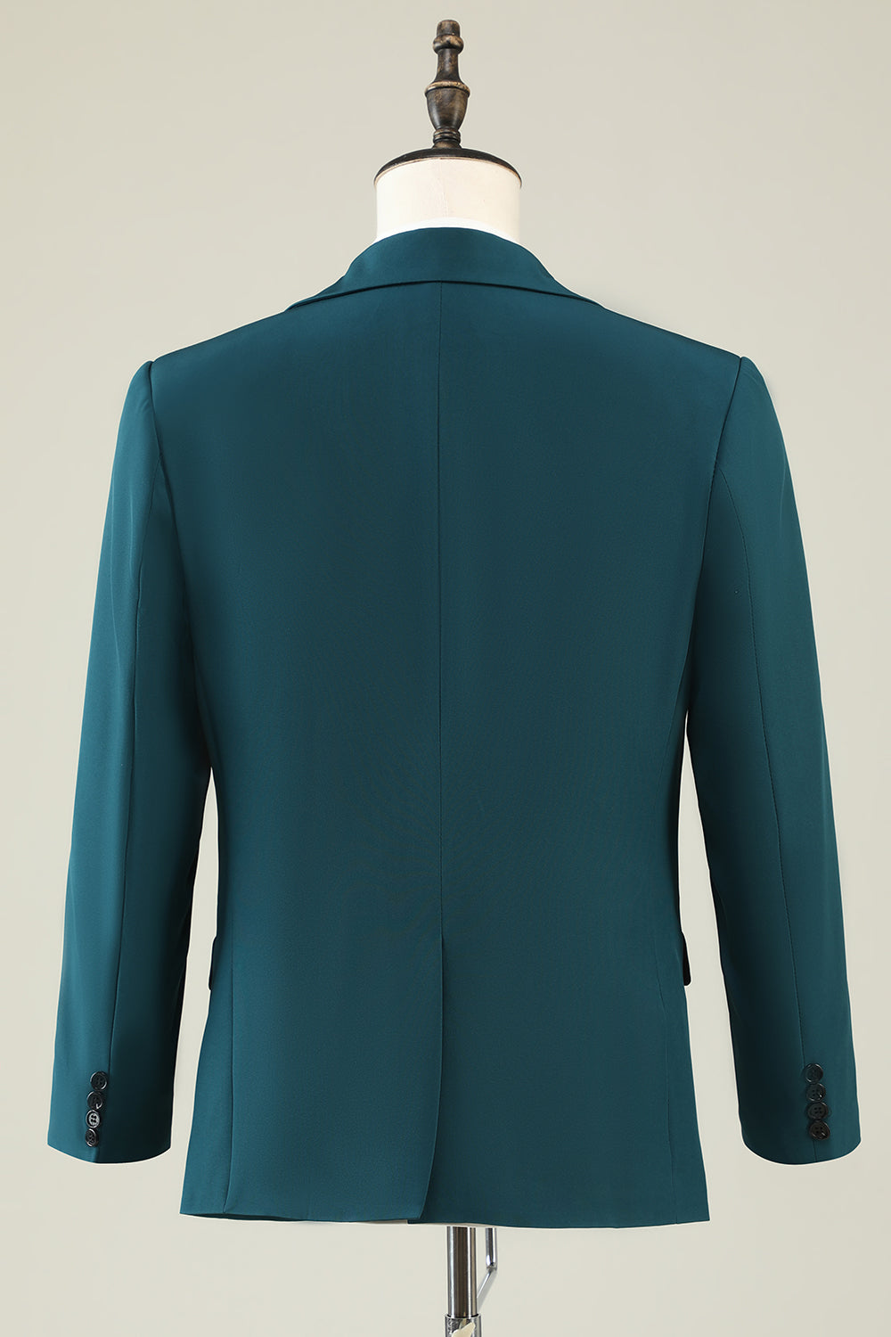 Mörkgrön Hackad Kavaj 3-Delad Baldräkt för Män