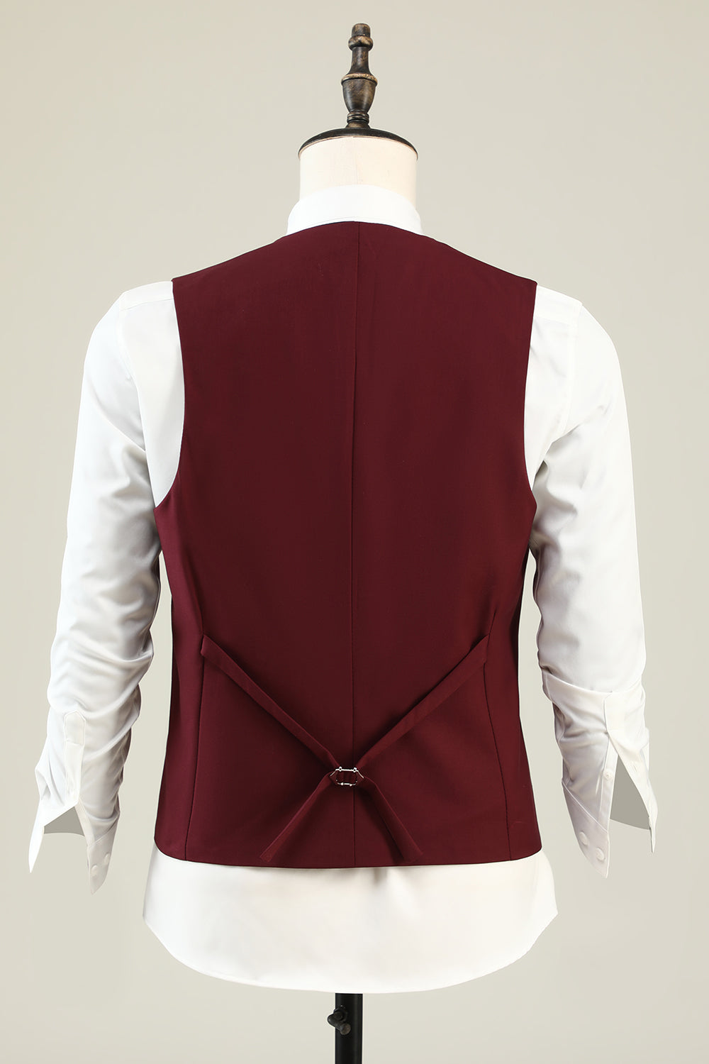 Bourgogne Peak Lapel 3-Delade Baldräkter För Män