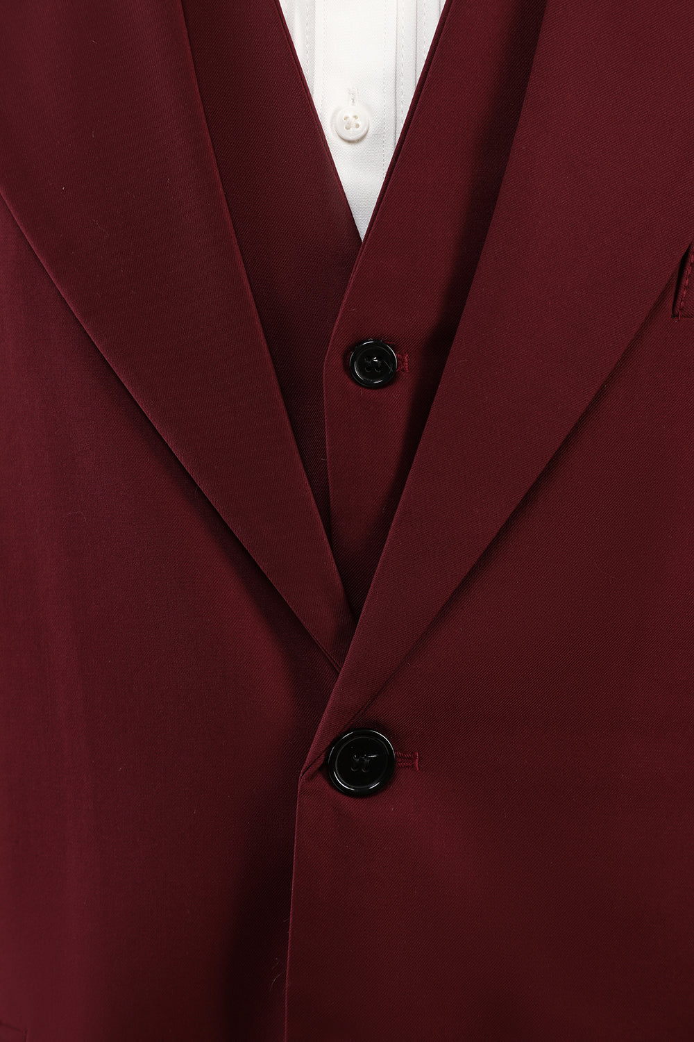 Bourgogne Peak Lapel 3-Delade Baldräkter För Män