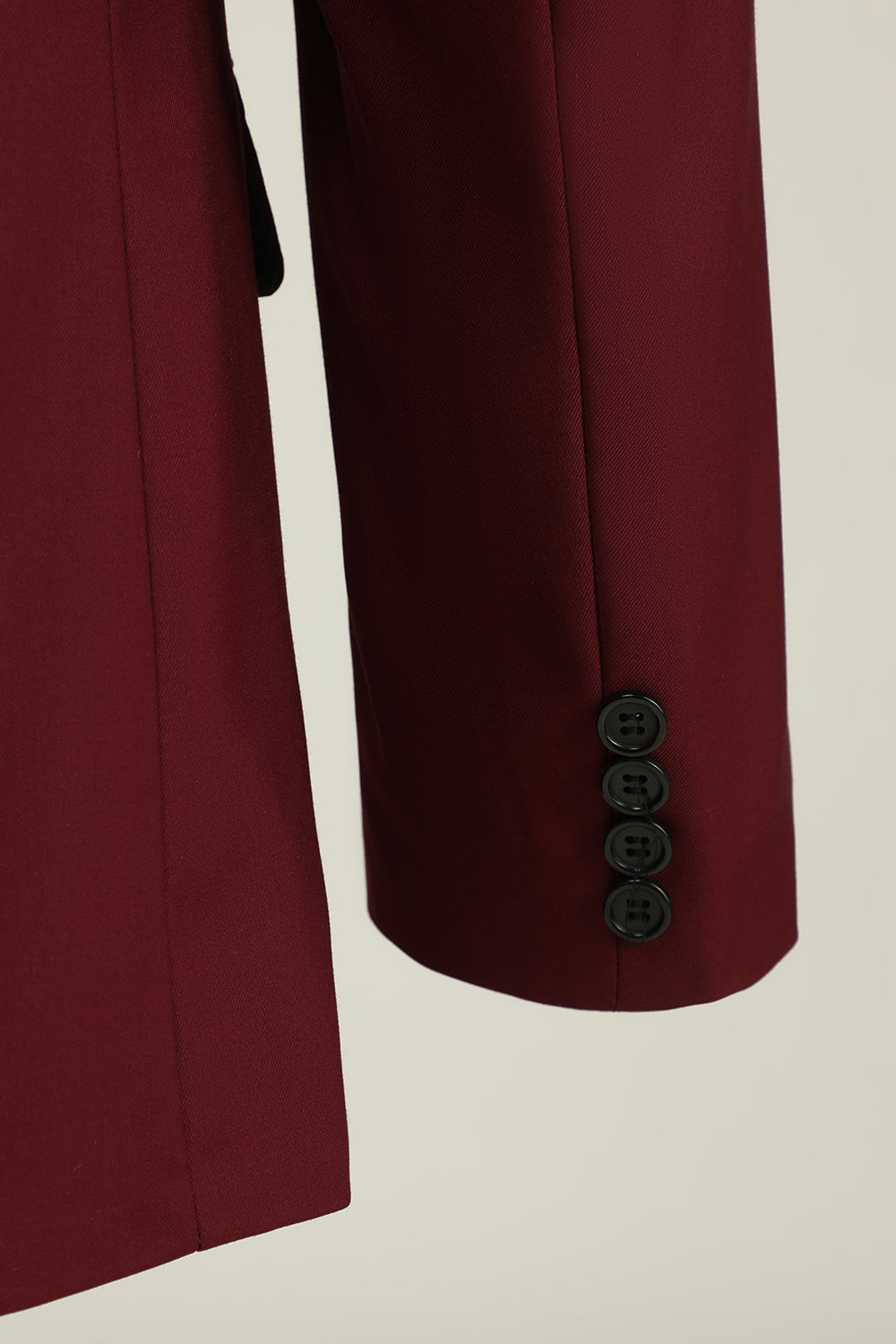 Bourgogne Peak Lapel 3-Delade Baldräkter För Män