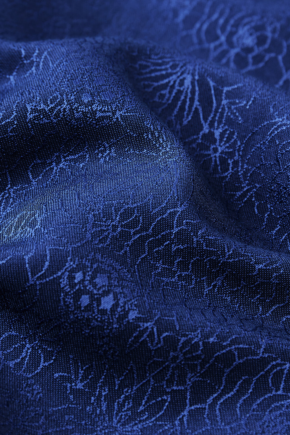 Kungsblå Jacquard En Knapp Sjal Slag Hemkomst Blazer