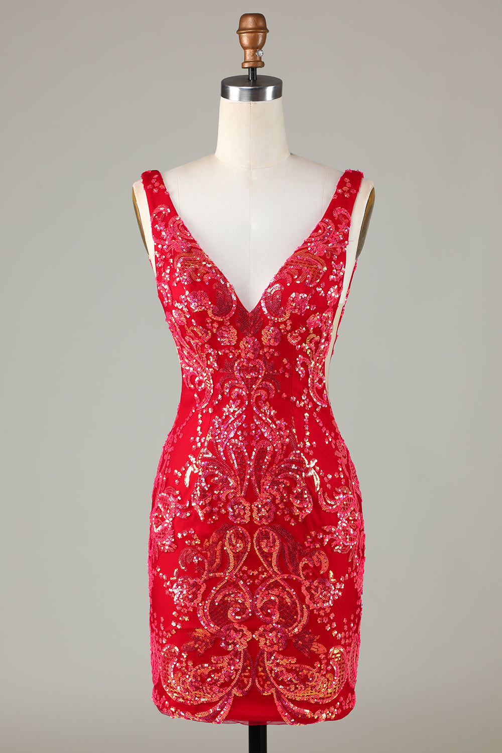 Lavendel Glittrande Tight Homecoming Klänning med rygglös