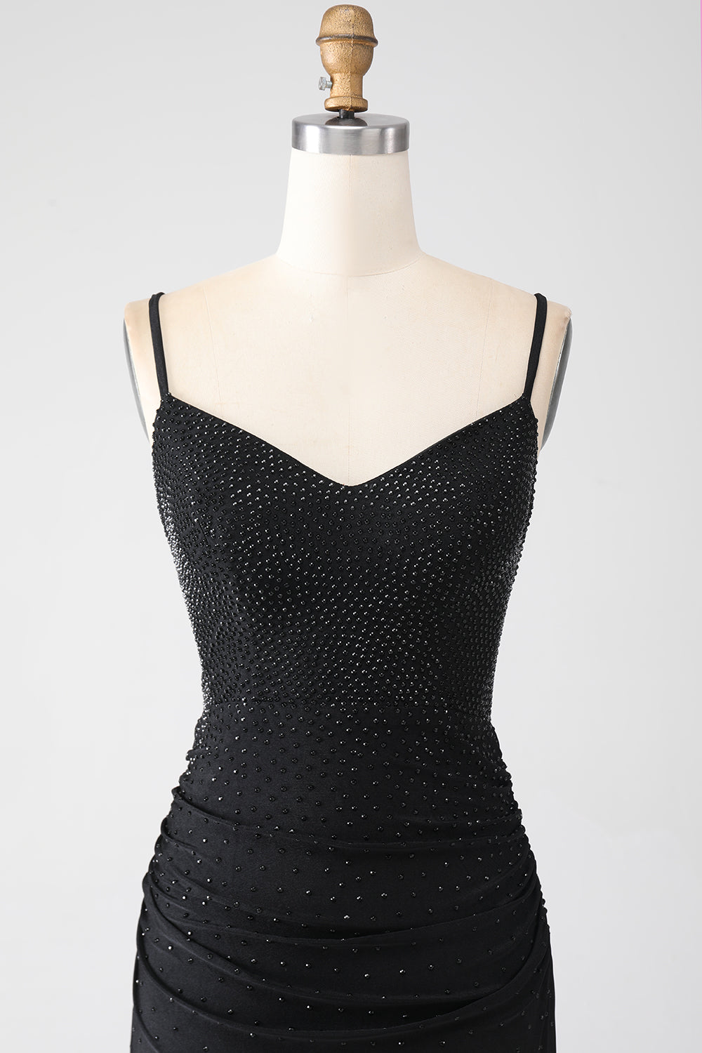 Mermaid Black Beaded Prom Klänning med volanger