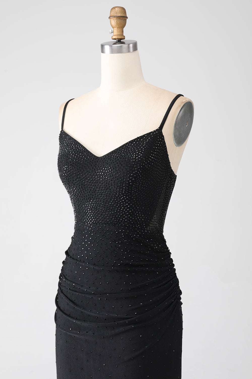 Mermaid Black Beaded Prom Klänning med volanger