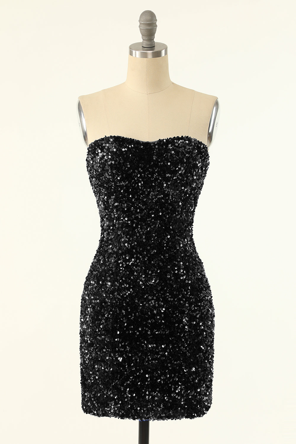 Svarta Paljett Bodycon Cocktailklänning