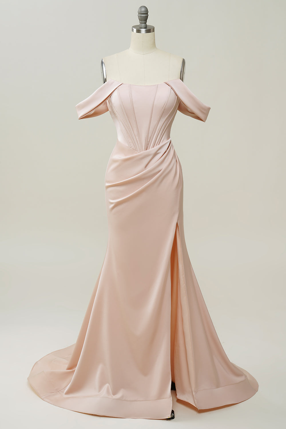 Blush Off-Shoulder Sjöjungfru Balklänning
