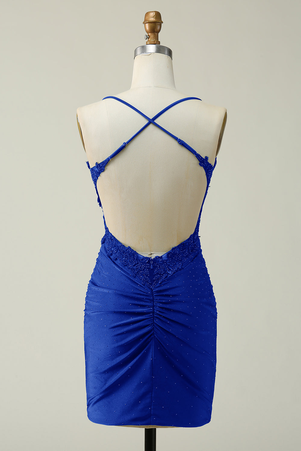 Bodycon Spaghettiband Mörkröd Hemkomst Klänning med Applikationer