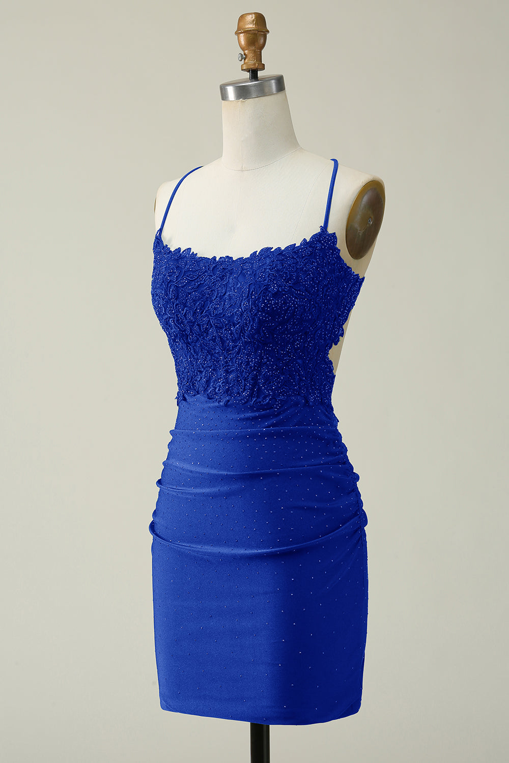Bodycon Spaghettiband Mörkröd Hemkomst Klänning med Applikationer