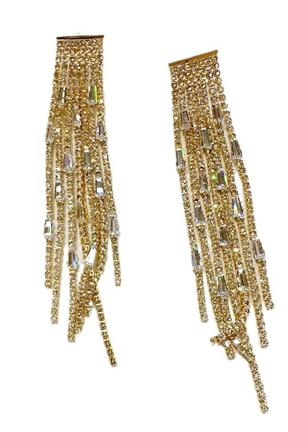 Gyllene A-linje Spaghetti Straps Plisserad Glittrande Balklänning med Accessoarer Set