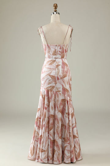 Rodna Blommig Boho Sjöjungfru Brudtärna Klänning