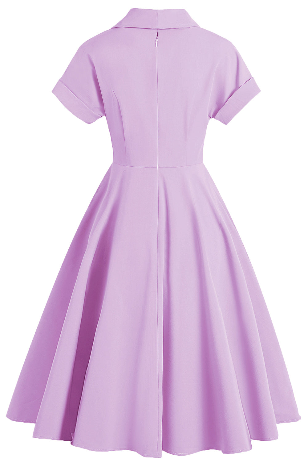 Elegant gul V-hals vintageklänning