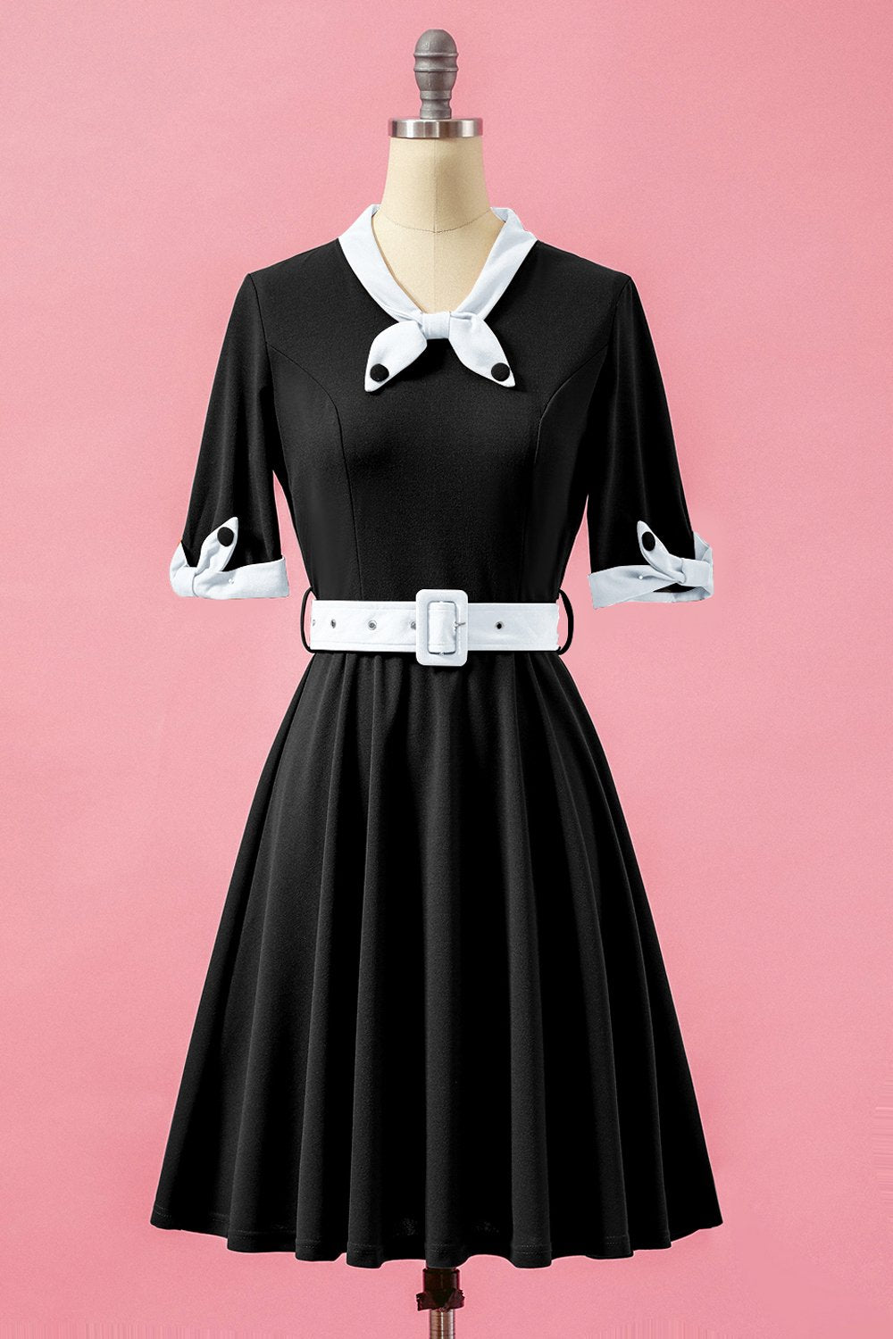 Grön V-ringning Swing Festklänning