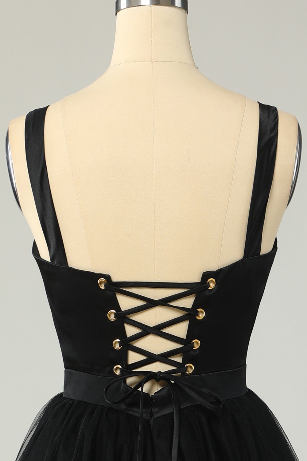 Himmelsblå Tulle Cocktail Klänning