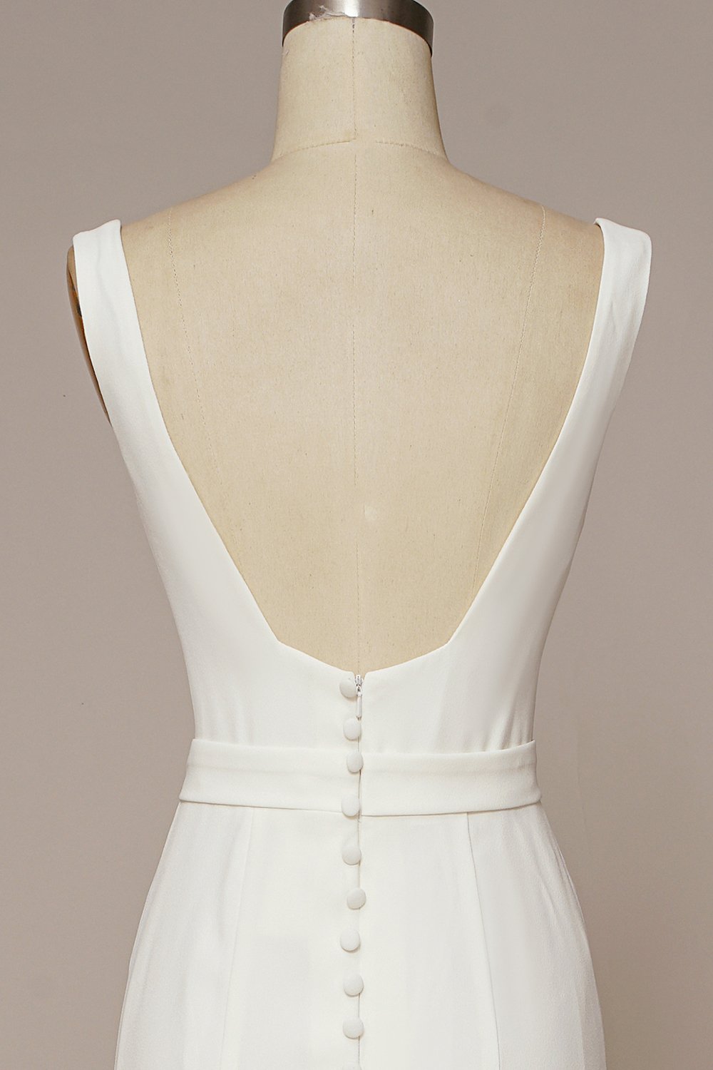 Sjöjungfru Fyrkantig Hals Bröllopsklänning