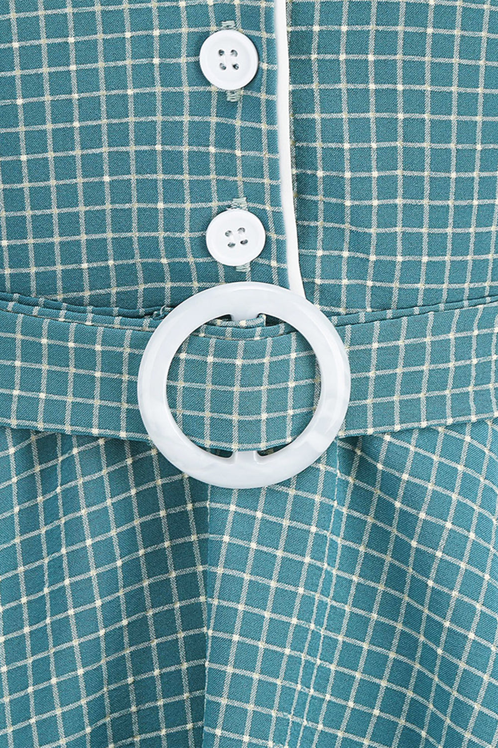 Vintage Kläder Röd Pläd 50 Tals Klänning