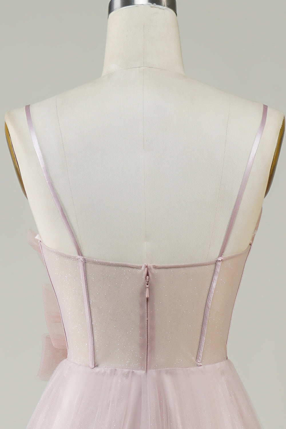Rodna A-Linje Corset Lång Tulle Balklänning med Applikationer