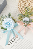 Elegant Blue Pearl Prom Wrist Corsage för bröllopsfest
