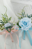 Elegant Blue Pearl Prom Wrist Corsage för bröllopsfest