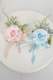 Elegant Blue Pearl Prom Wrist Corsage för bröllopsfest