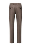 Brun 3 delar Herrdräkt Slim Fit Groomsmen kostym
