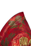 Röd Jacquard 2 stycken Sjal Kavajslag Kostymer för män