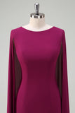 Grape Bodycon Cocktail Party Klänning Med Cape