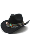 Bredbrätte Fedora Gentleman Sir Church Vintage Western Cowboy Hatt