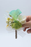 Rosa män Boutonniere för bal bröllopsfest