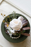 Aprikos Prom Handled Corsage och mäns Boutonniere för bröllop