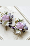 Aprikos Prom Handled Corsage och mäns Boutonniere för bröllop