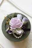 Aprikos Prom Handled Corsage och mäns Boutonniere för bröllop