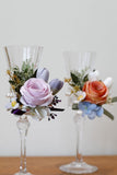 Aprikos Prom Handled Corsage och mäns Boutonniere för bröllop