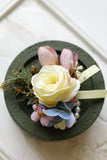 Aprikos Prom Handled Corsage och mäns Boutonniere för bröllop