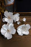 Vit Elegant Tyg Blomma Hår Klämmor
