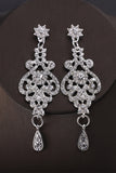 Silver Vintage Glittrande Glas Halsband Set För Bröllopsfest