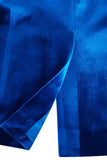 Kunglig blå Velvet Single Button Kvinnors kostymer