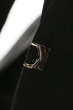 Svart Slim Fit Cut-out Dam Kraglös Kavaj
